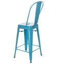 Hoker Paris Back 66cm niebieski inspirowany Tolix ( Rozmiar: uniwersalny )