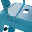 Hoker Paris Back 66cm niebieski inspirowany Tolix ( Rozmiar: uniwersalny )