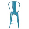 Hoker Paris Back 66cm niebieski inspirowany Tolix ( Rozmiar: uniwersalny )