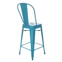 Hoker Paris Back 66cm niebieski inspirowany Tolix ( Rozmiar: uniwersalny )