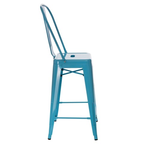 Hoker Paris Back 66cm niebieski inspirowany Tolix ( Rozmiar: uniwersalny )