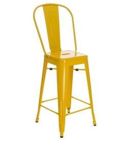 Hoker Paris Back 66cm żółty inspirowany Tolix ( Rozmiar: uniwersalny )