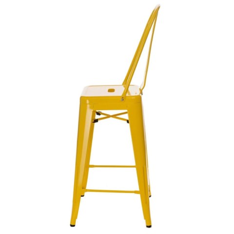 Hoker Paris Back 66cm żółty inspirowany Tolix ( Rozmiar: uniwersalny )