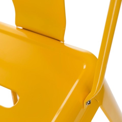 Hoker Paris Back 66cm żółty inspirowany Tolix ( Rozmiar: uniwersalny )