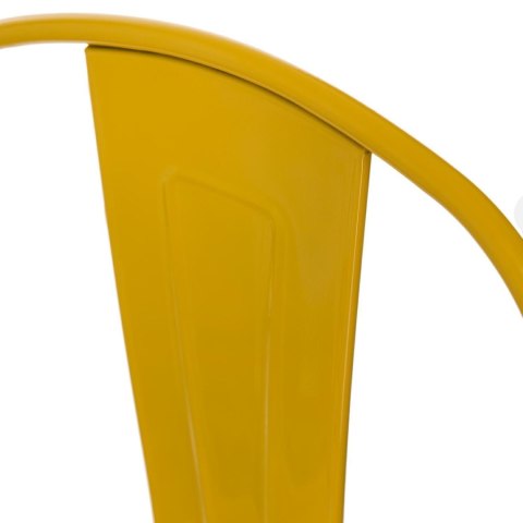 Hoker Paris Back 66cm żółty inspirowany Tolix ( Rozmiar: uniwersalny )