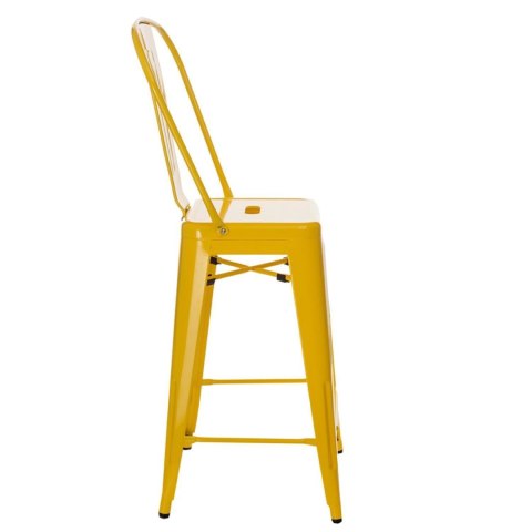 Hoker Paris Back 66cm żółty inspirowany Tolix ( Rozmiar: uniwersalny )