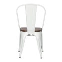 Krzesło Paris Wood białe sosna orzech ( Rozmiar: uniwersalny )