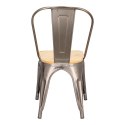 Krzesło Paris Wood metaliczne sosna naturalna ( Rozmiar: uniwersalny )