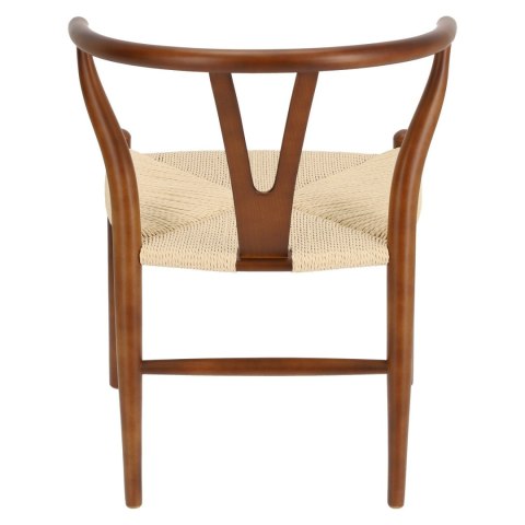 Krzesło Wicker Naturalne brązowe cieme i nspirowane Wishbone ( Rozmiar: uniwersalny )