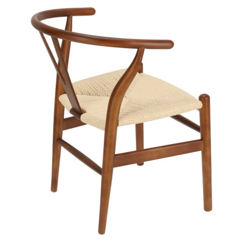 Krzesło Wicker Naturalne brązowe cieme i nspirowane Wishbone ( Rozmiar: uniwersalny )
