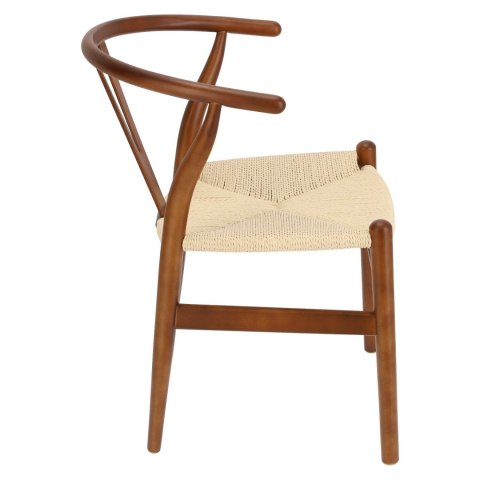 Krzesło Wicker Naturalne brązowe cieme i nspirowane Wishbone ( Rozmiar: uniwersalny )