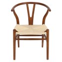 Krzesło Wicker Naturalne brązowe cieme i nspirowane Wishbone ( Rozmiar: uniwersalny )