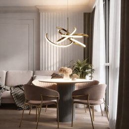 Lampa wisząca Spider 48 cm złota LED CCT