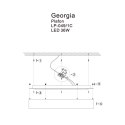 Plafon Georgia 60 cm czarny LED CCT