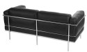 Sofa 2-osobowa Soft GC czarna skóra ( Rozmiar: uniwersalny )