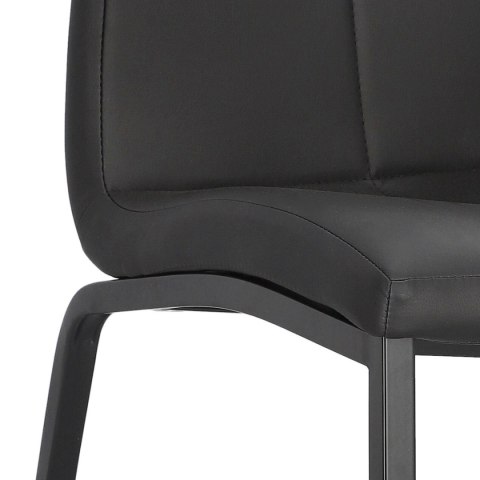 Krzesło Asama black PU czarne nogi