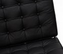 Sofa BA2 2 osobowa, czarna ekoskóra ( Rozmiar: uniwersalny )