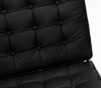 Sofa BA2 2 osobowa, czarna ekoskóra ( Rozmiar: uniwersalny )