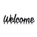 Wieszak ścienny Welcome czarny ( Rozmiar: uniwersalny )