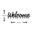 Wieszak ścienny Welcome czarny ( Rozmiar: uniwersalny )