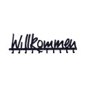 Wieszak ścienny Willkommen czarny ( Rozmiar: uniwersalny )