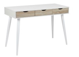 Biurko Scandi białe/ bielone szuflady ( Rozmiar: uniwersalny )