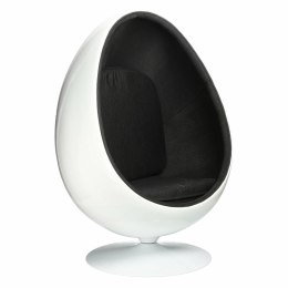Fotel Ovalia Chair biało czarny ( Rozmiar: uniwersalny )