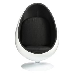 Fotel Ovalia Chair biało czarny ( Rozmiar: uniwersalny )