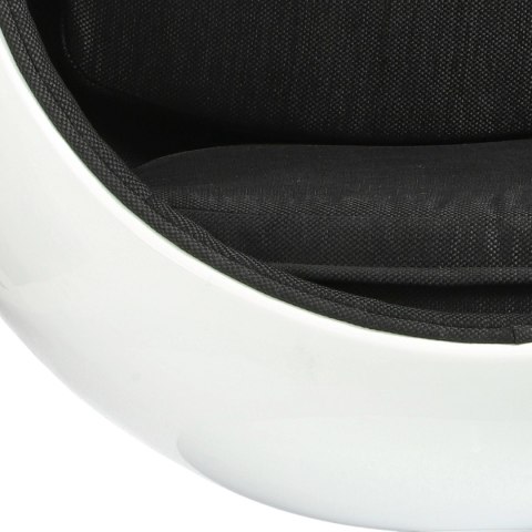Fotel Ovalia Chair biało czarny ( Rozmiar: uniwersalny )