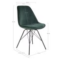 Krzesło Oslo Velvet zielone ciemne ( Rozmiar: uniwersalny )