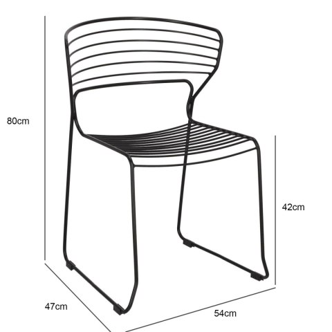 Krzesło Hilly czarne