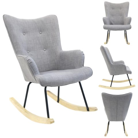 Fotel bujany Helsinki szary ( Rozmiar: uniwersalny )