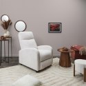 Fotel rozkładany Recliner Dream biały sztruks ( Rozmiar: uniwersalny )