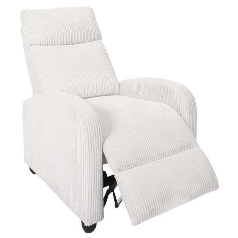 Fotel rozkładany Recliner Dream biały sztruks ( Rozmiar: uniwersalny )