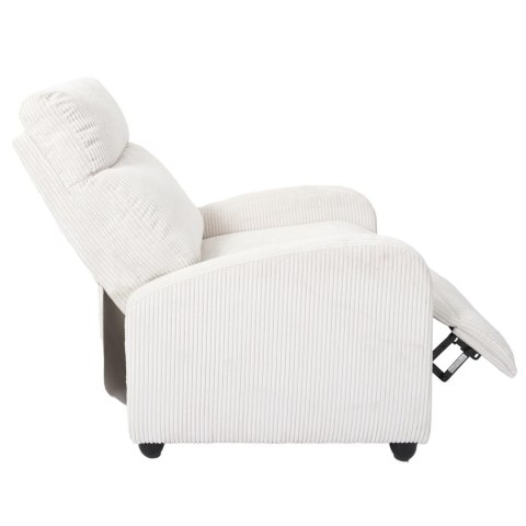 Fotel rozkładany Recliner Dream biały sztruks ( Rozmiar: uniwersalny )