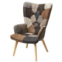 Fotel uszak Helsinki brązowy patchwork ( Rozmiar: uniwersalny )