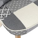 Krzesło Eleonora szara patchwork ( Rozmiar: uniwersalny )