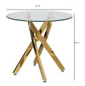 Stolik kawowy Amber 60cm transparentny/ złoty ( Rozmiar: uniwersalny )