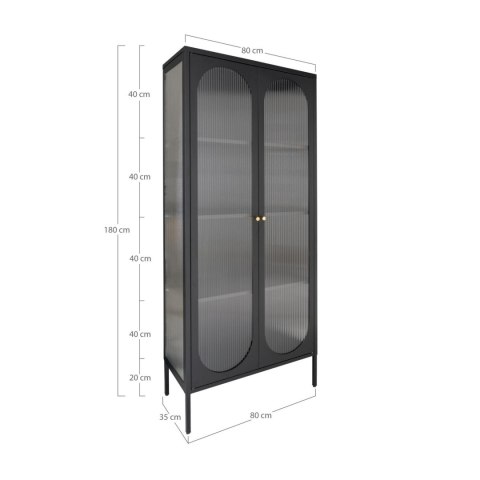Gablota Adelaide 180cm czarna ( Rozmiar: uniwersalny )