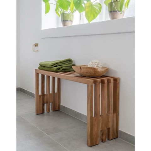 Ławka Benidorm 90cm naturalna tekowa ( Rozmiar: uniwersalny )