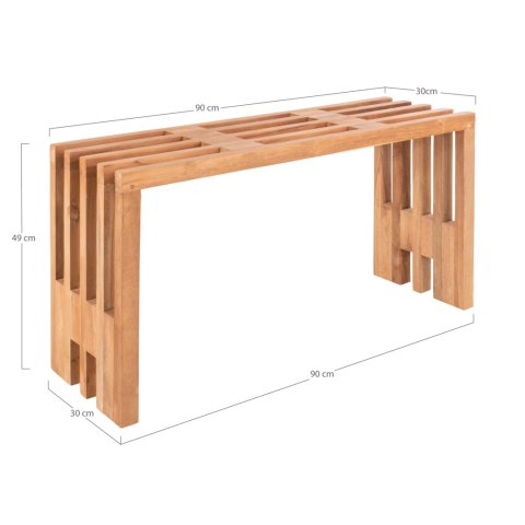 Ławka Benidorm 90cm naturalna tekowa ( Rozmiar: uniwersalny )