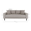 Sofa Lido 2,5 beżowa ciemna/ nogi czarne ( Rozmiar: uniwersalny )