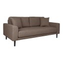 Sofa Lido 2,5 brązowa/ nogi czarne ( Rozmiar: uniwersalny )