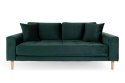Sofa Lido 2,5 butelkowa zieleń/ nogi naturalne ( Rozmiar: uniwersalny )