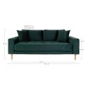 Sofa Lido 2,5 butelkowa zieleń/ nogi naturalne ( Rozmiar: uniwersalny )
