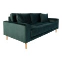 Sofa Lido 2,5 butelkowa zieleń/ nogi naturalne ( Rozmiar: uniwersalny )