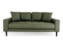 Sofa Lido 2,5 oliwkowa zieleń/ nogi czarne ( Rozmiar: uniwersalny )