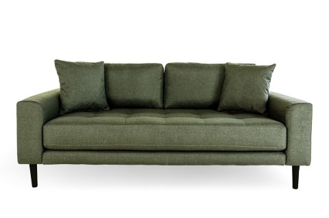 Sofa Lido 2,5 oliwkowa zieleń/ nogi czarne ( Rozmiar: uniwersalny )