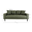 Sofa Lido 2,5 oliwkowa zieleń/ nogi czarne ( Rozmiar: uniwersalny )