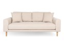 Sofa Lido 2,5 piaskowa/ nogi naturalne ( Rozmiar: uniwersalny )